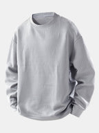 Men's Geometric Jacquard Crew Neck Sweatshirt