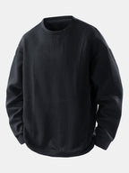 Men's Geometric Jacquard Crew Neck Sweatshirt