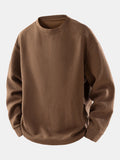 Men's Geometric Jacquard Crew Neck Sweatshirt