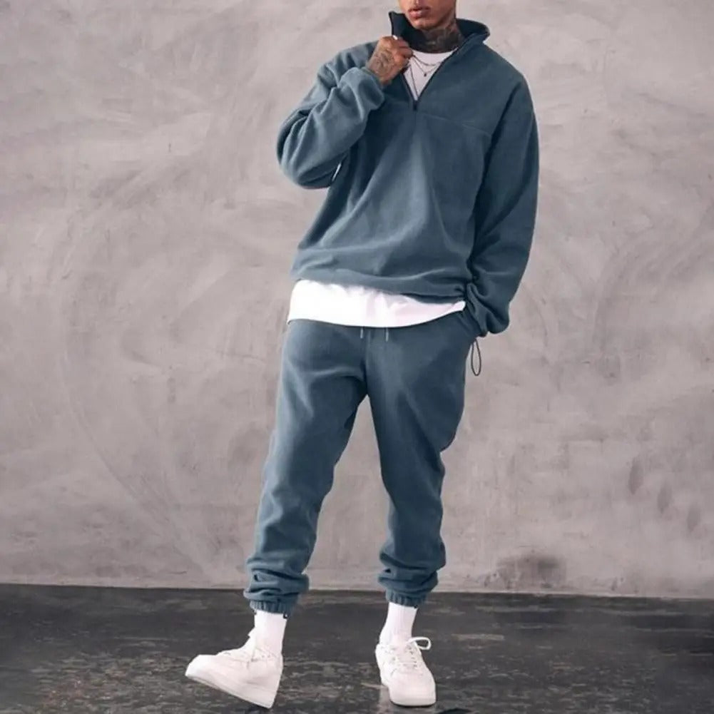 Men's Half-Zip Sweatshirt and Jogger Set