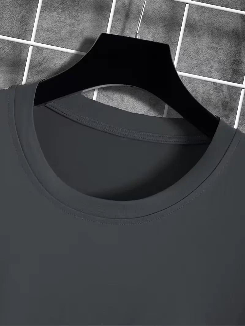 Men's Dark Longsleeve with White Script Print on Sleeves and Chest