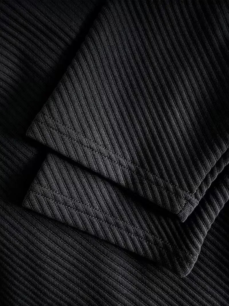 Men's Blazer with Knitted Texture