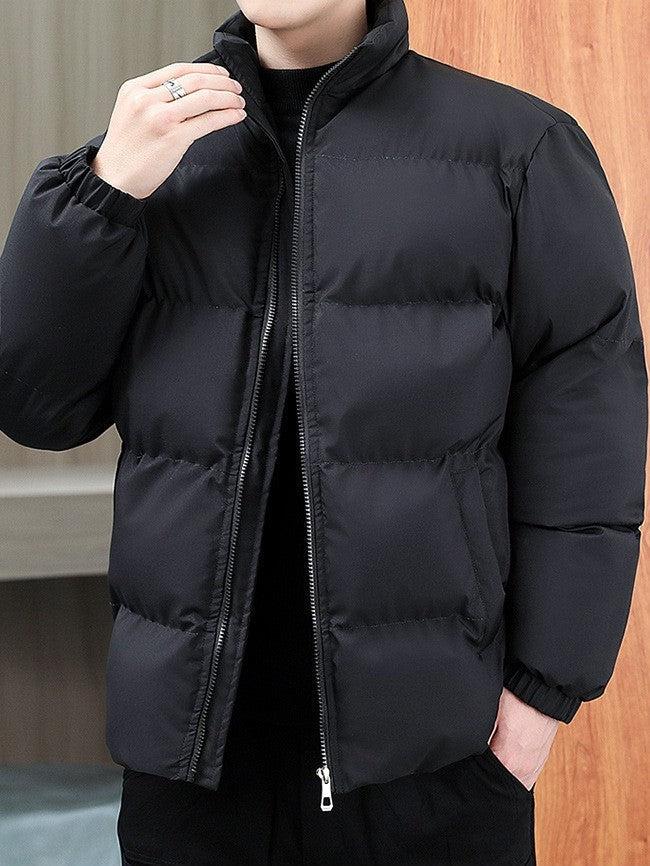 Men's Padded Stand-Collar Winter Jacket – Thick Insulated Outerwear