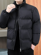 Men's Padded Stand-Collar Winter Jacket – Thick Insulated Outerwear