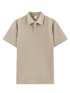 Men's Jacquard Polo and Trouser Lounge Set