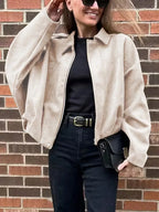 Women's Oversized Bomber Jacket