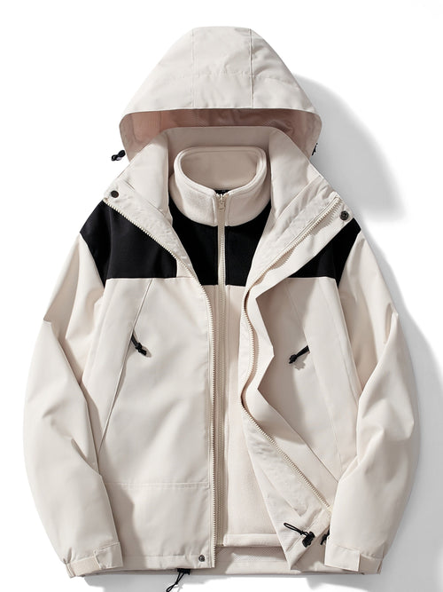 Men's 3-in-1 Outdoor Jacket – Hooded Winter Layer