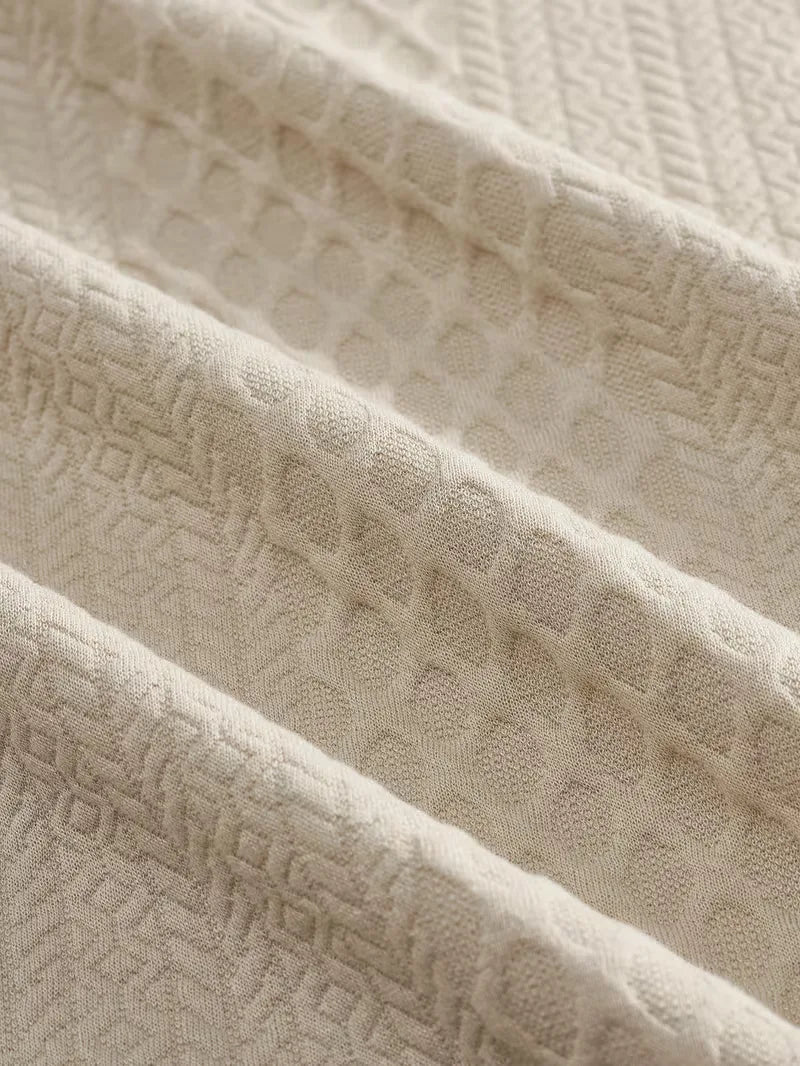 Men's Jacquard Polo and Trouser Lounge Set