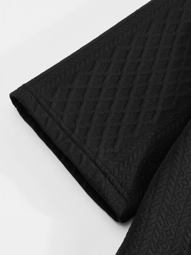 Men's Jacquard Polo and Trouser Lounge Set