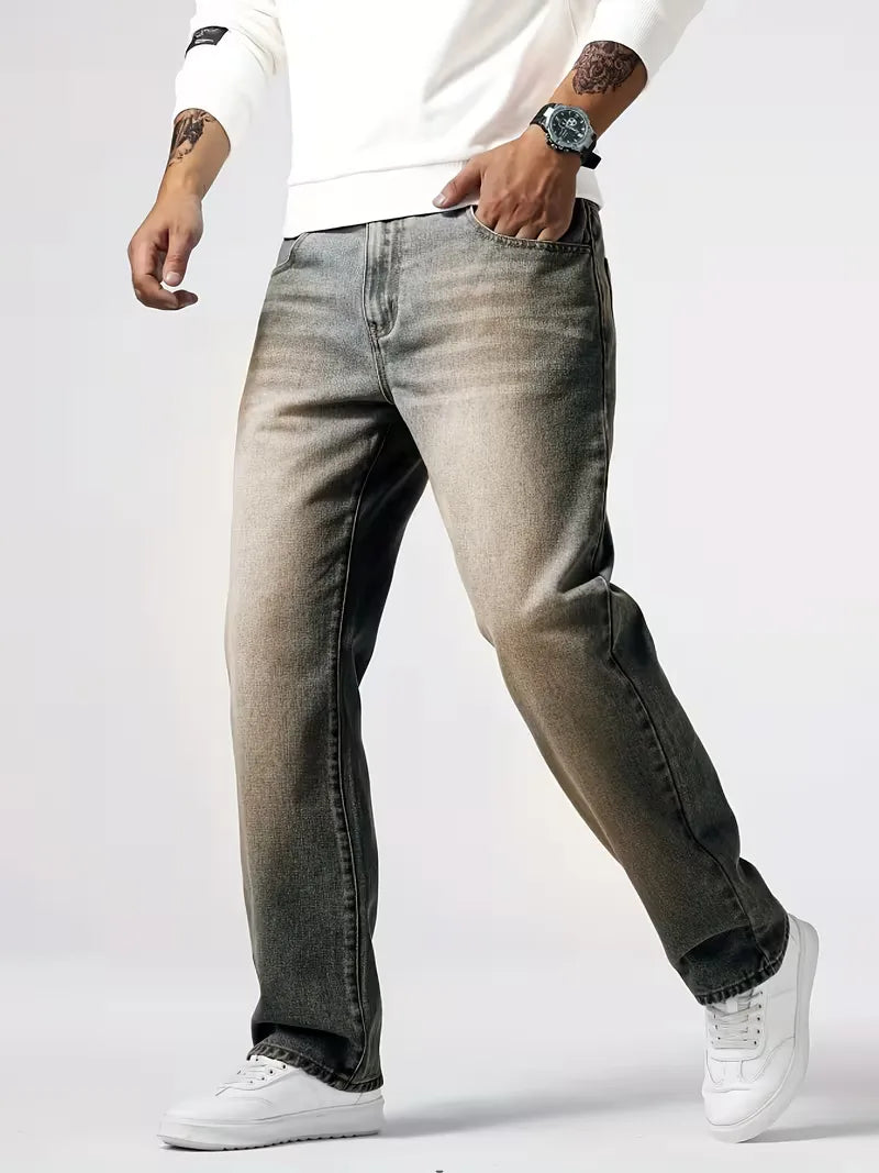 Men's Loose Fit Five-Pocket Jeans