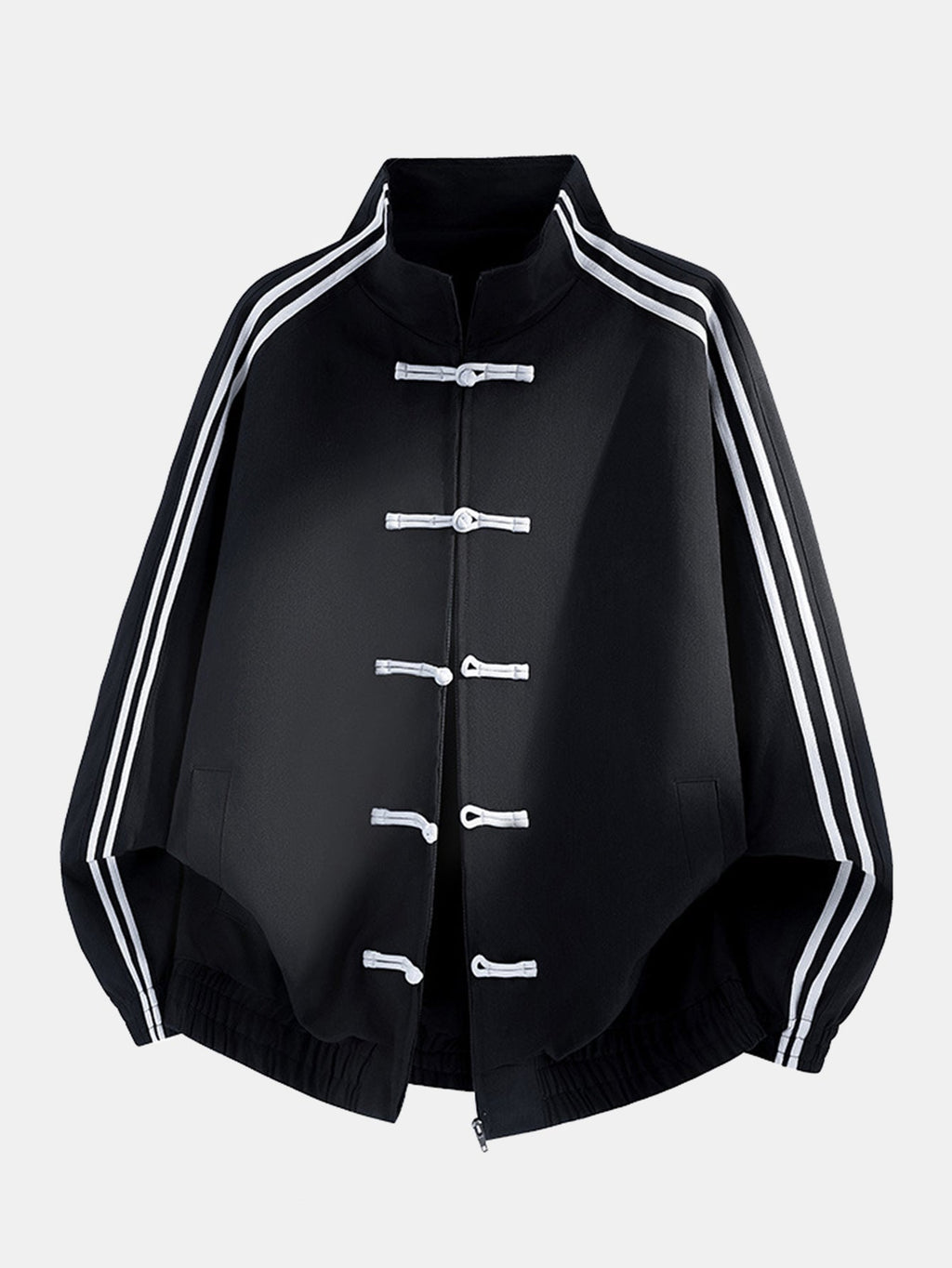 Men's Frog-Button Track Jacket – Relaxed-Fit Printed Layer