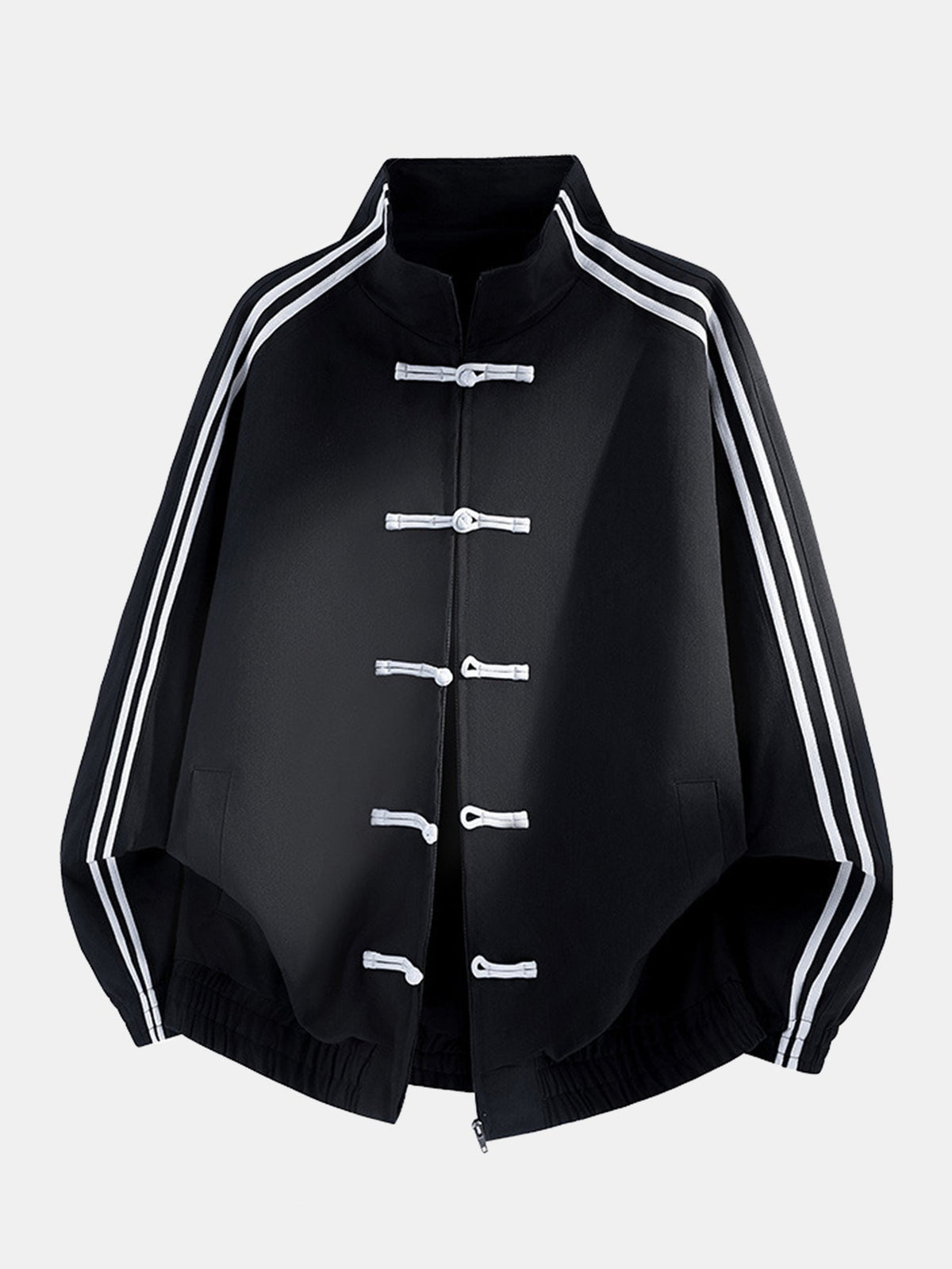 Men's Frog-Button Track Jacket – Relaxed-Fit Printed Layer