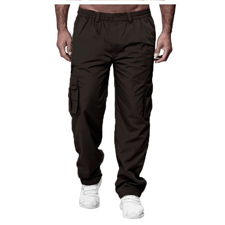 Men's Utility Cargo Trousers – Relaxed Multi-Pocket Trousers