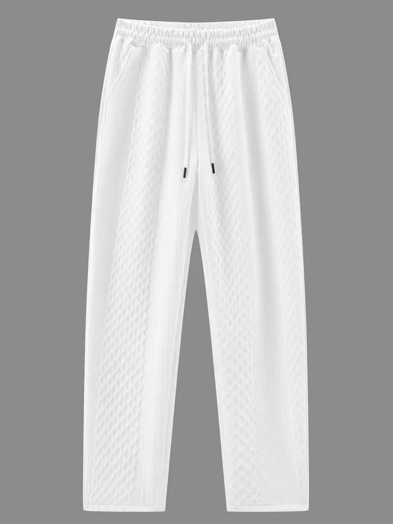 Men's Jacquard Polo and Trouser Lounge Set