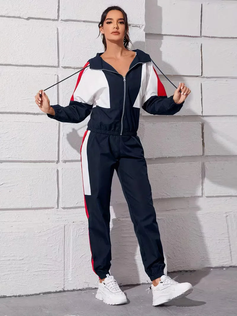 Women's Two-piece Trouser Lounge Set with hood