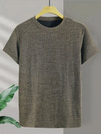 Men's Knitted Jacquard T-Shirt