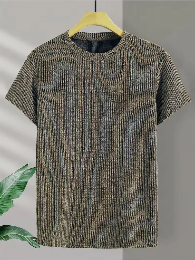 Men's Knitted Jacquard T-Shirt