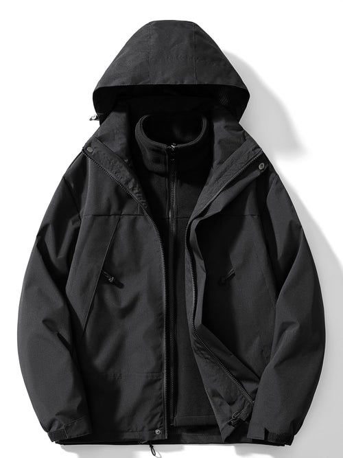 Men's 3-in-1 Outdoor Jacket – Hooded Winter Layer