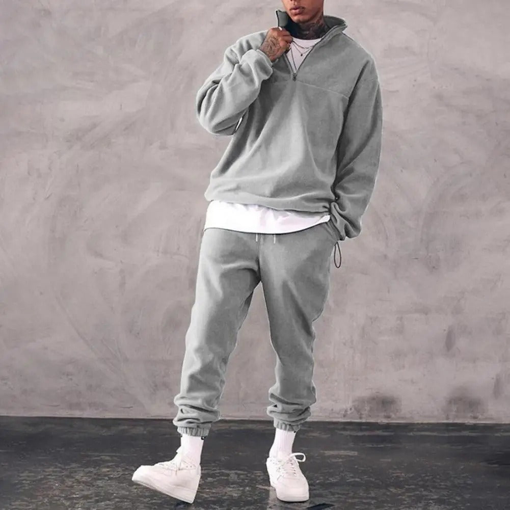 Men's Half-Zip Sweatshirt and Jogger Set