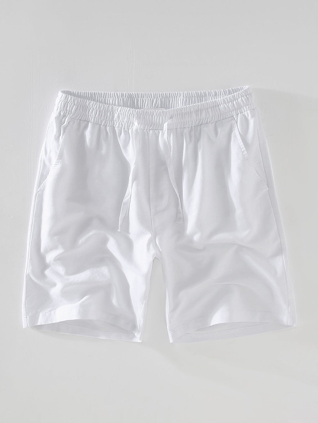Men's Mesh Cuban Shirt Set – linen-look Blend Drawstring Shorts