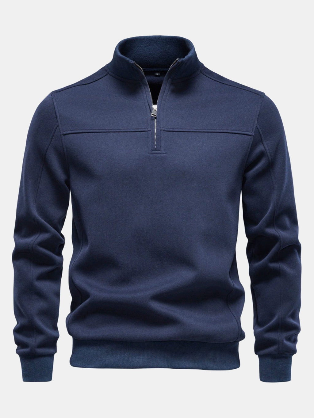 Men's Quarter-Zip Sweatshirt with Stand Collar