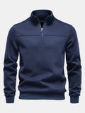 Men's Quarter-Zip Sweatshirt with Stand Collar
