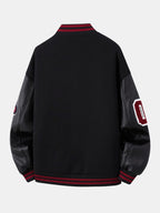 Men's Embroidered Varsity Bomber Jacket – Relaxed-Fit Baseball Layer