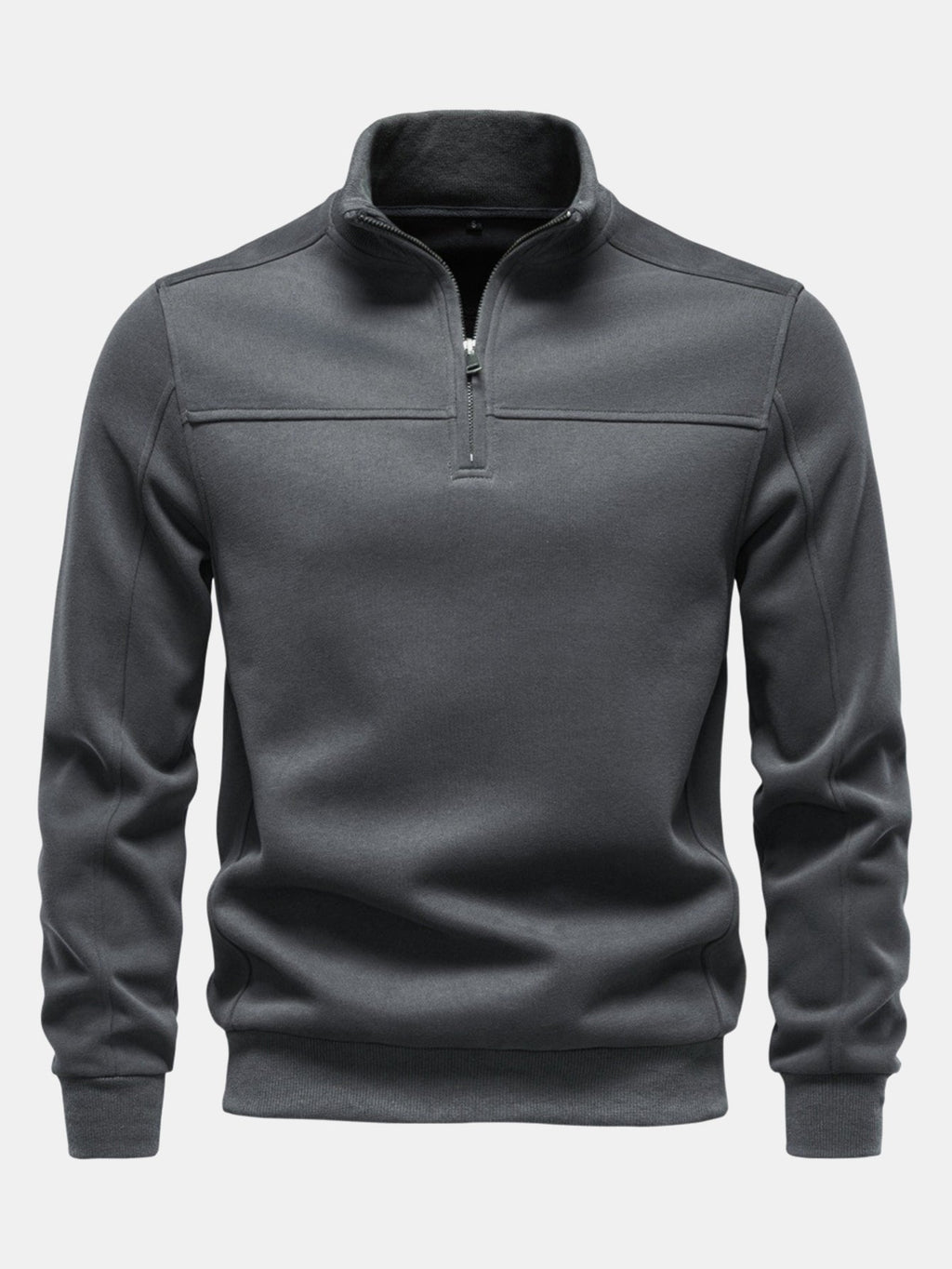 Men's Quarter-Zip Sweatshirt with Stand Collar