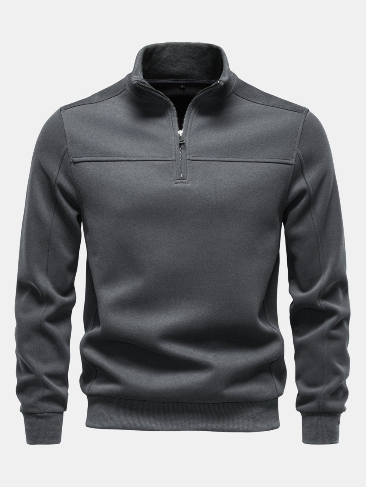 Men's Quarter-Zip Sweatshirt with Stand Collar