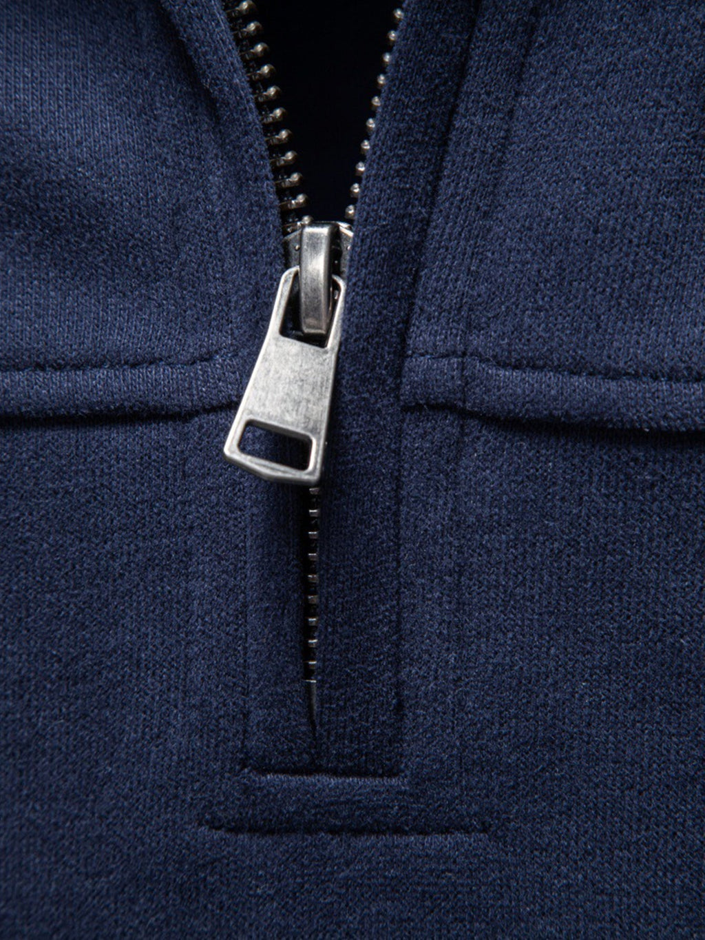 Men's Quarter-Zip Sweatshirt with Stand Collar