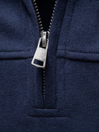 Men's Quarter-Zip Sweatshirt with Stand Collar