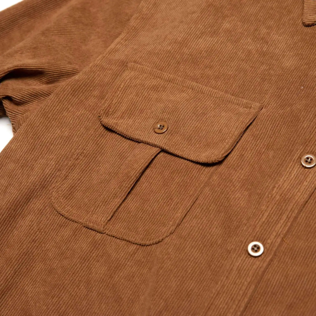 Men's Corduroy Shirt – Button-Down with Chest Flap Pockets