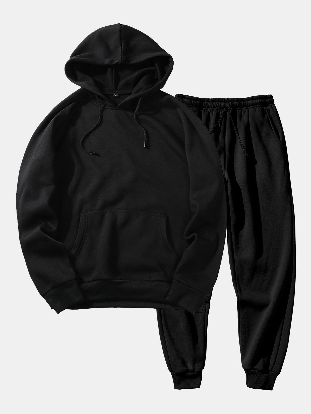 Men's Raglan Pullover Tracksuit – Regular Fit Hoodie and Tapered Joggers