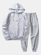 Men's Raglan Pullover Tracksuit – Regular Fit Hoodie and Tapered Joggers