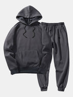 Men's Raglan Pullover Tracksuit – Regular Fit Hoodie and Tapered Joggers