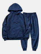 Men's Raglan Pullover Tracksuit – Regular Fit Hoodie and Tapered Joggers