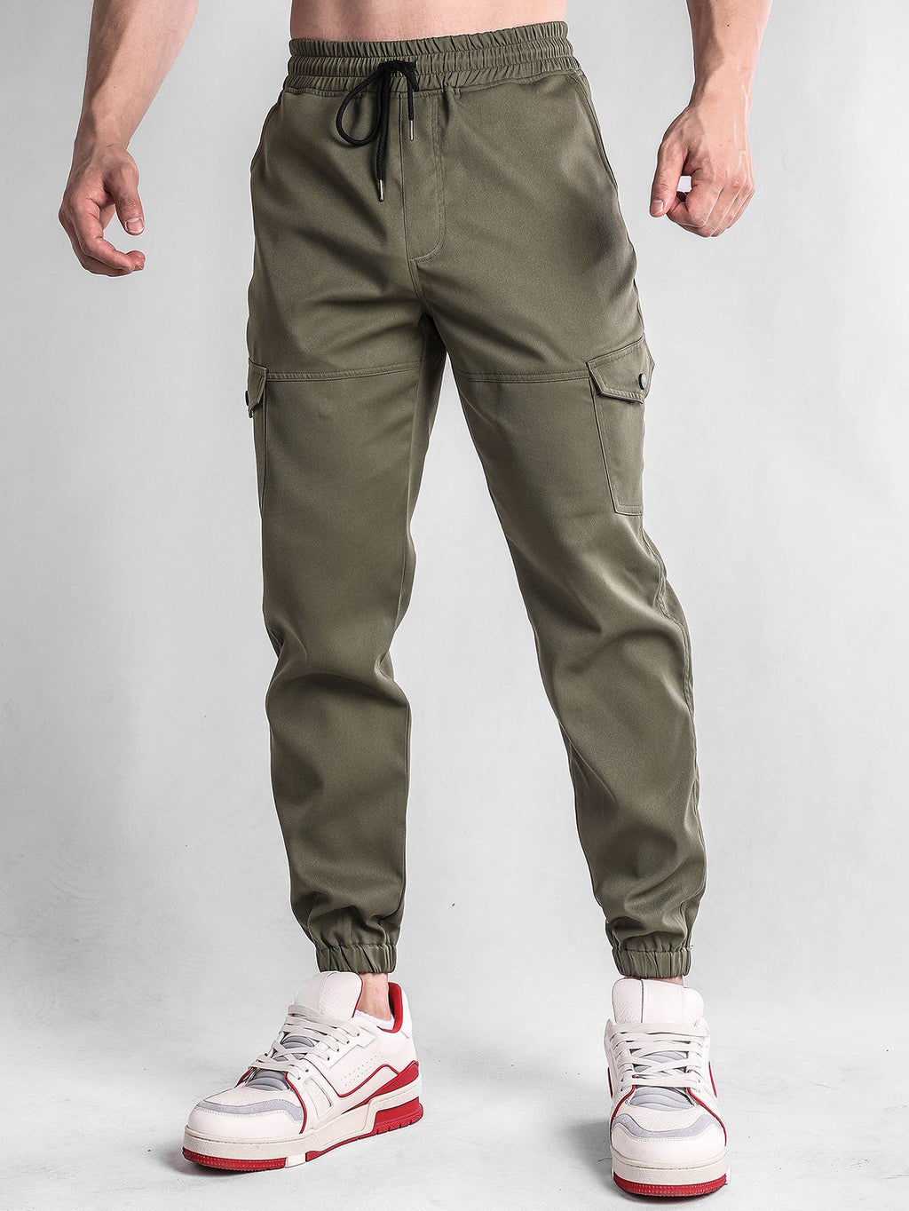 Men's Sherpa-Lined Cotton Jacket and Cargo Jogger Set