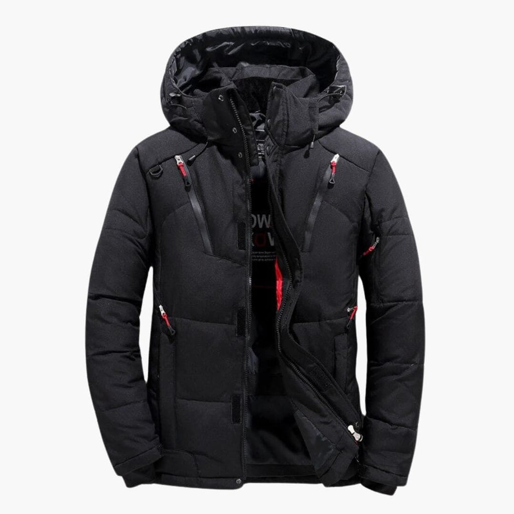 Men's Weather-Resistant Hooded Down Jacket