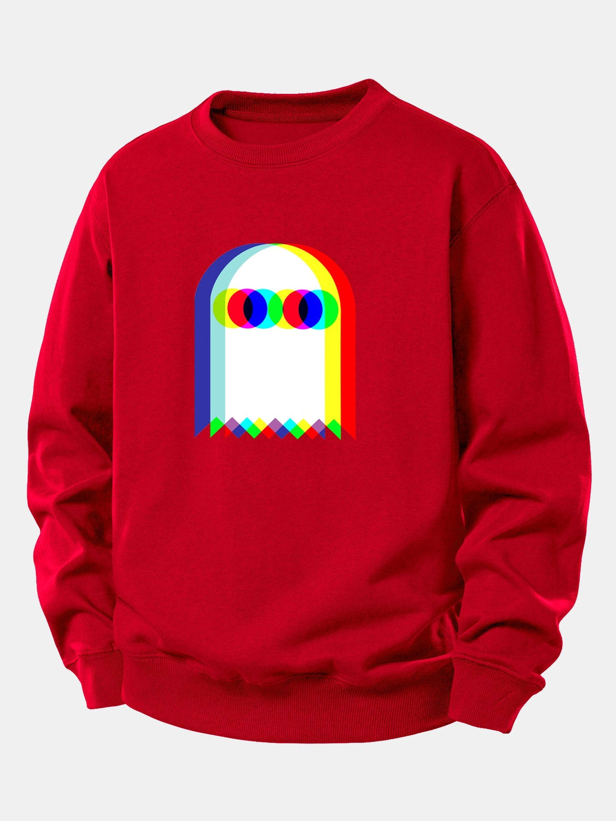 Men's Relaxed Fit Graphic Sweatshirt – Playful Printed Crew Neck Pullover