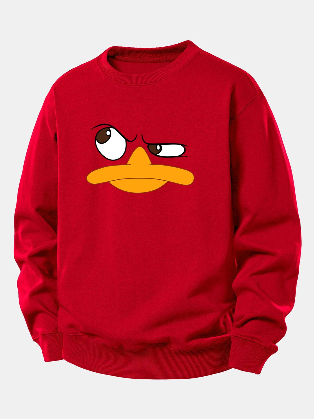Men's Relaxed Fit Printed Crew Neck Sweatshirt
