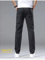 Men's Straight-Leg Jeans with Contrast Stitching