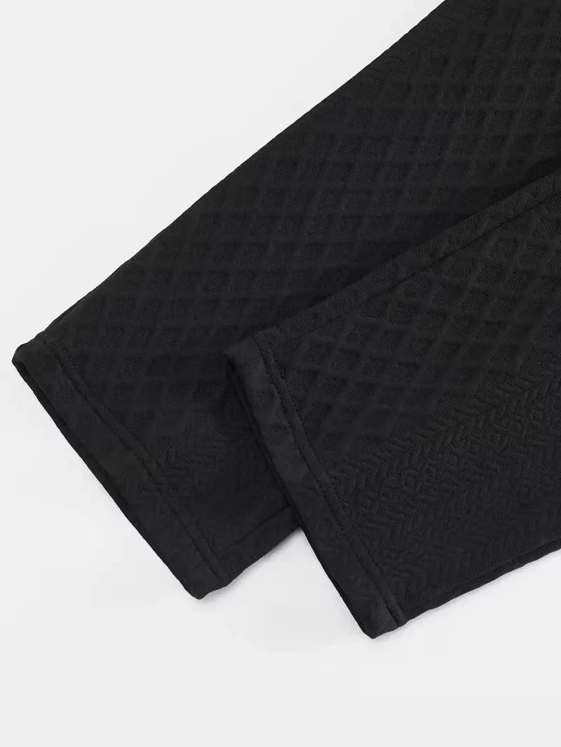 Men's Jacquard Polo and Trouser Lounge Set