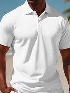 Men's Polo and Shorts Summer Set in Light Blue
