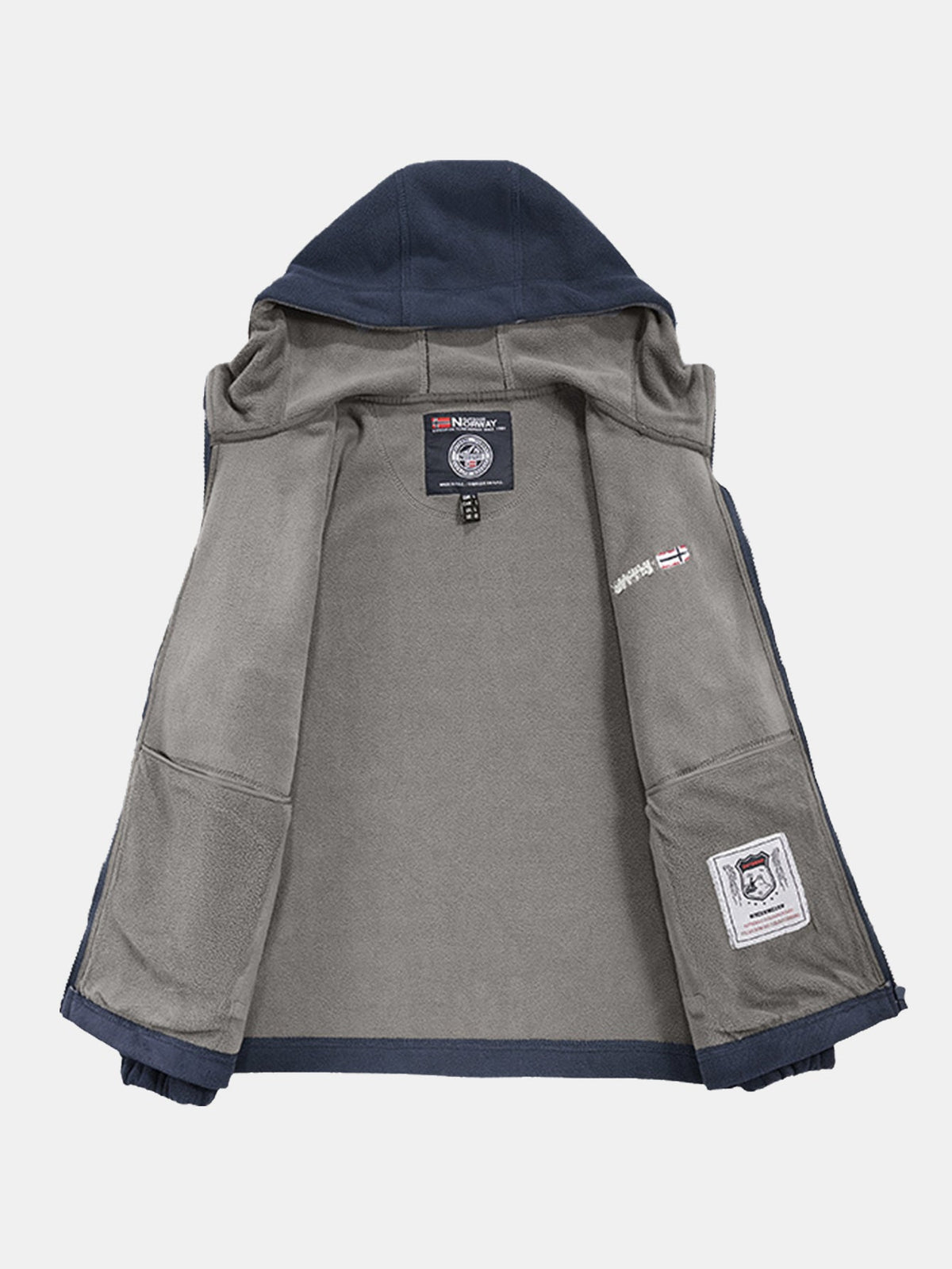 Men's Hooded Polar Fleece Jacket – Warm Full Zip Outdoor Layer