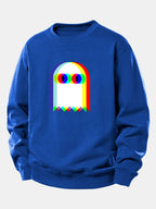 Men's Relaxed Fit Graphic Sweatshirt – Playful Printed Crew Neck Pullover