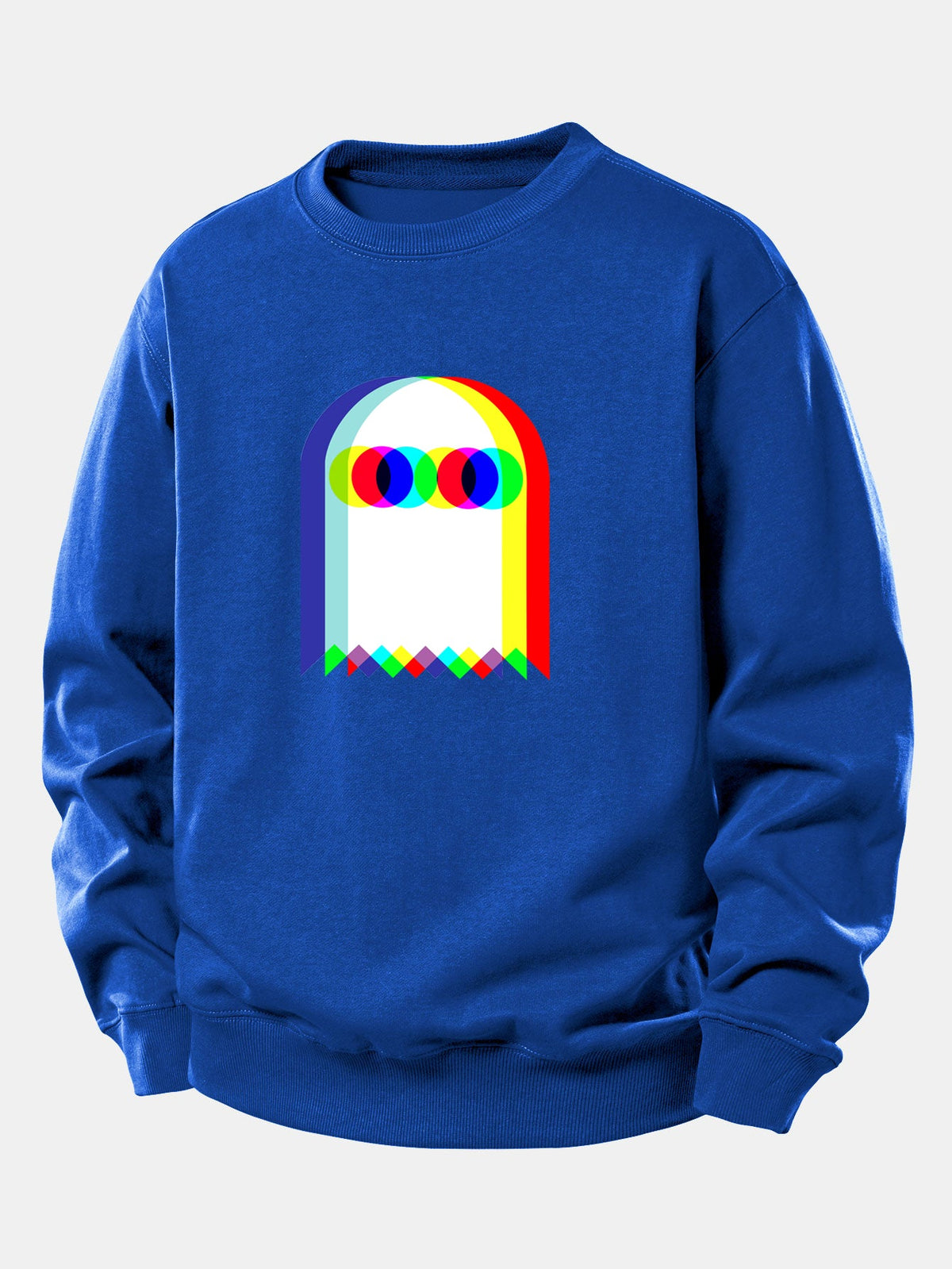 Men's Relaxed Fit Graphic Sweatshirt – Playful Printed Crew Neck Pullover