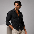 Men's Slim-Fit Stretch Dress Shirt – Wrinkle-Resistant