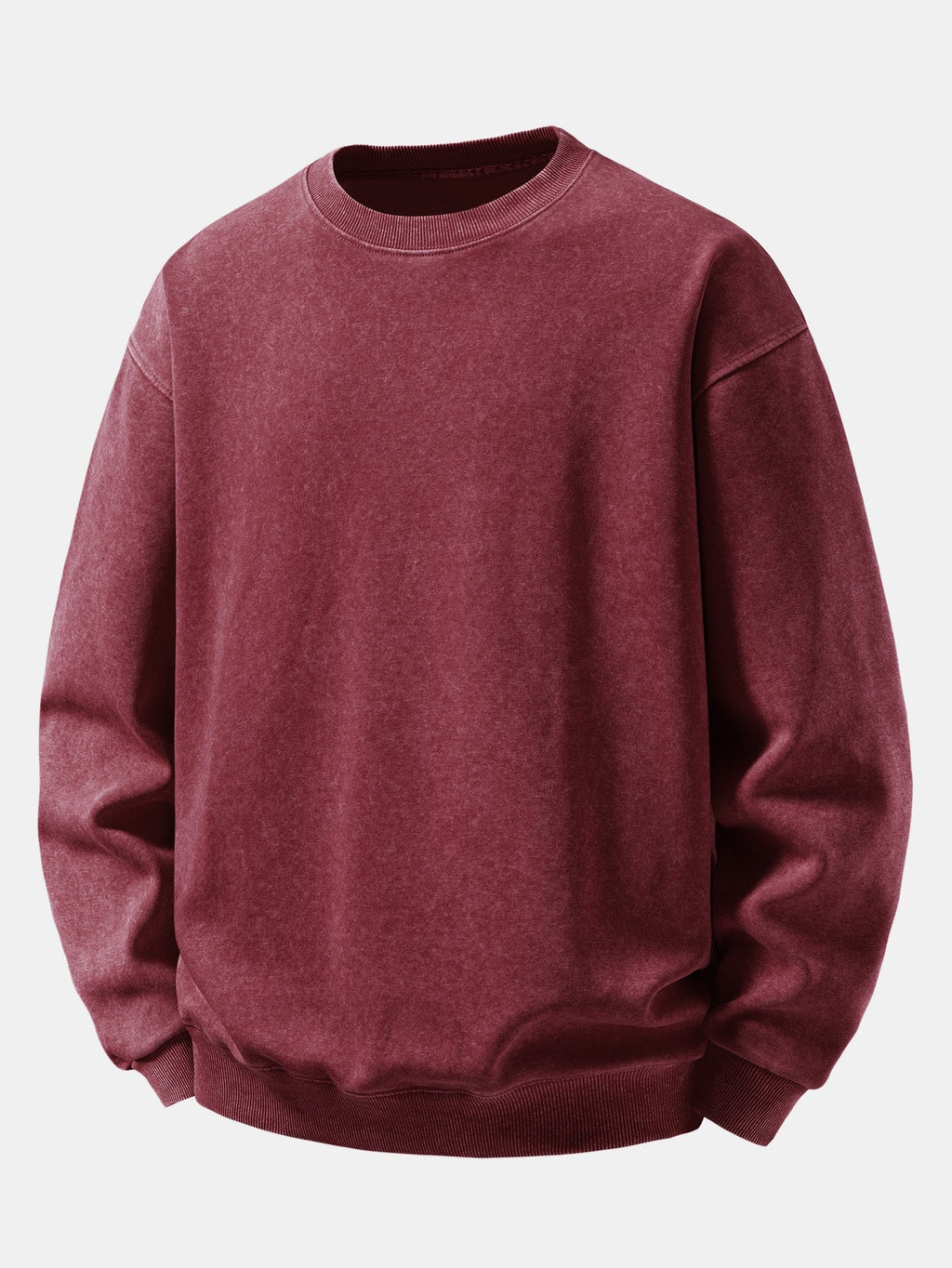 Men's Vintage Washed Cotton Crew Neck Sweatshirt