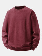 Men's Vintage Washed Cotton Crew Neck Sweatshirt