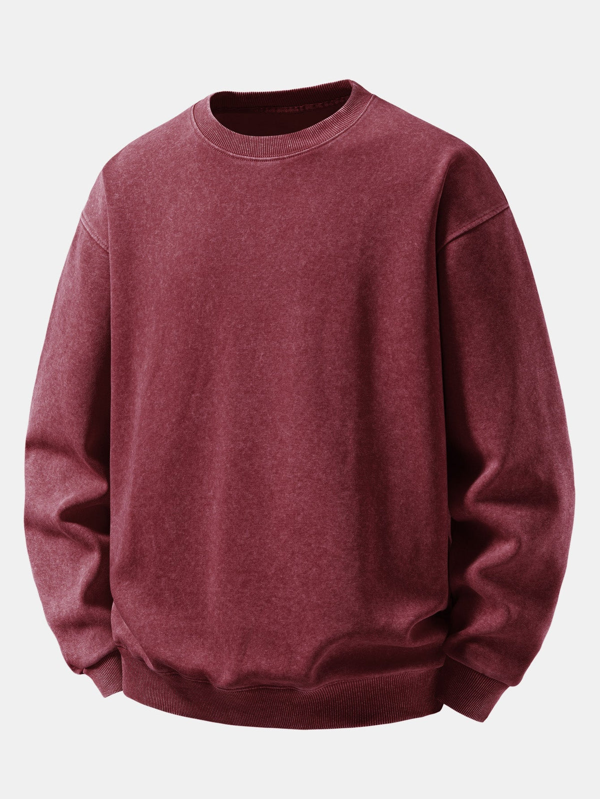 Men's Vintage Washed Cotton Crew Neck Sweatshirt